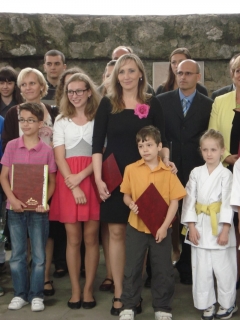 Ocenenie Talent Trencianskeho kraja pre  -  Jakuba Slamku a Luciu Vaňovú.