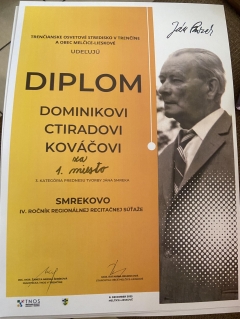 “Divadelníci” úspešne reprezentovali našu ZUŠ v recitačnej súťaži – fotografia 1