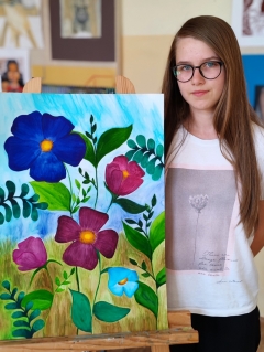 Šesť medailí a ďalšie ocenenia pre mladé umelkyne! Výtvarníci ZUŠ zažiarili v Rumunsku – fotografia 18